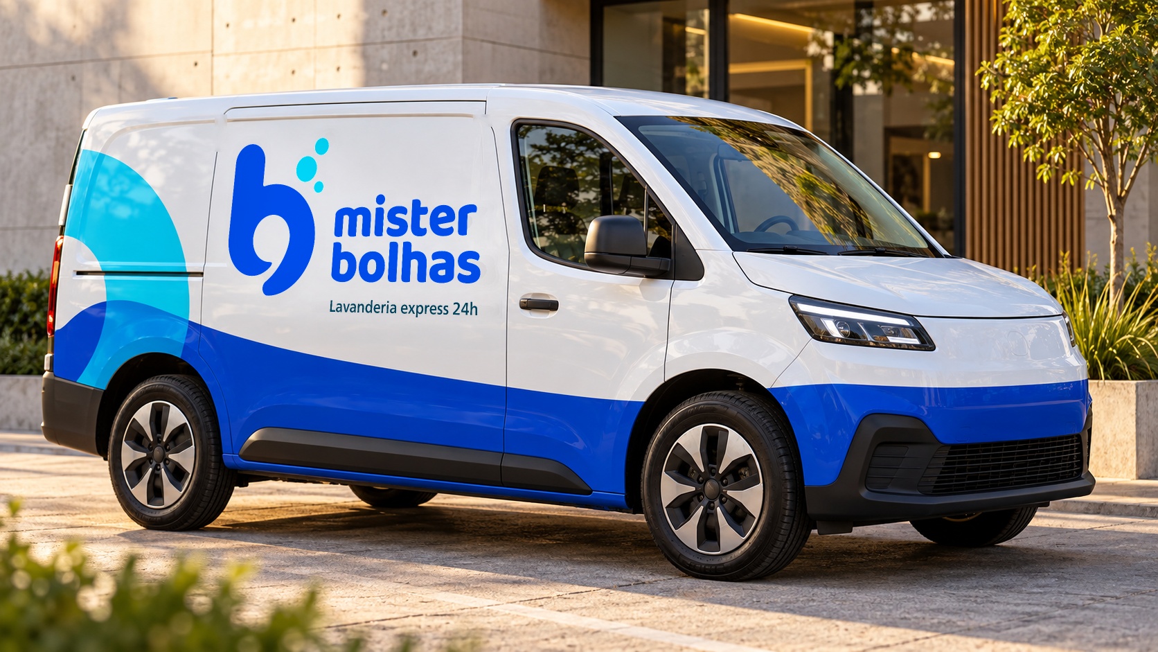 Veículo com a marca Mister Bolhas